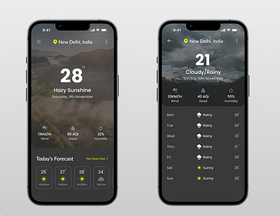 Weather App UI dailyui figma uxdesign