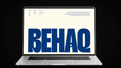 BEHAQ - Photography Agency Website Animation 3d agency animation gallery graphic design homepage landing page motion graphics photography agency photography agency website photography website photos ui web web design website website agency website design