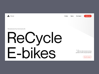 Concept animation: E-bike landing page animation design landing page ui uxui visual design web design