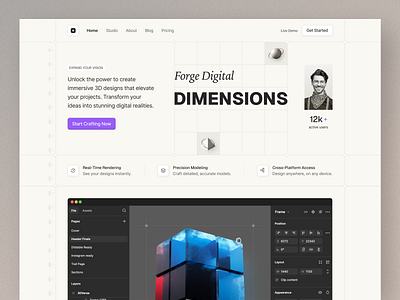 3DVerse - Website Design 3d 3d assets 3d icon 3d render 3d shape 3dverse design icon builder shape builder ux website