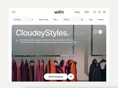 Wink | Fashion Clothing Ecommerce Responsive Website cloth store clothing clothing brand ecommerce website fashion home page landing page luxury online shopping online store orbix studio product cart responsive shopify ui design ux design web design website woman fashion woocommerce