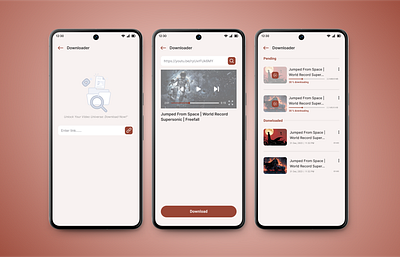 Video Downloader UI app creative design download downloader dribbble best shot interface link mobile online stream ui uidesign uiux video video app video sharing youtube