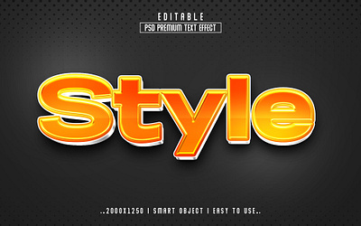 Style - Editable PSD Text Effect Style. 3d 3d text psd smart object