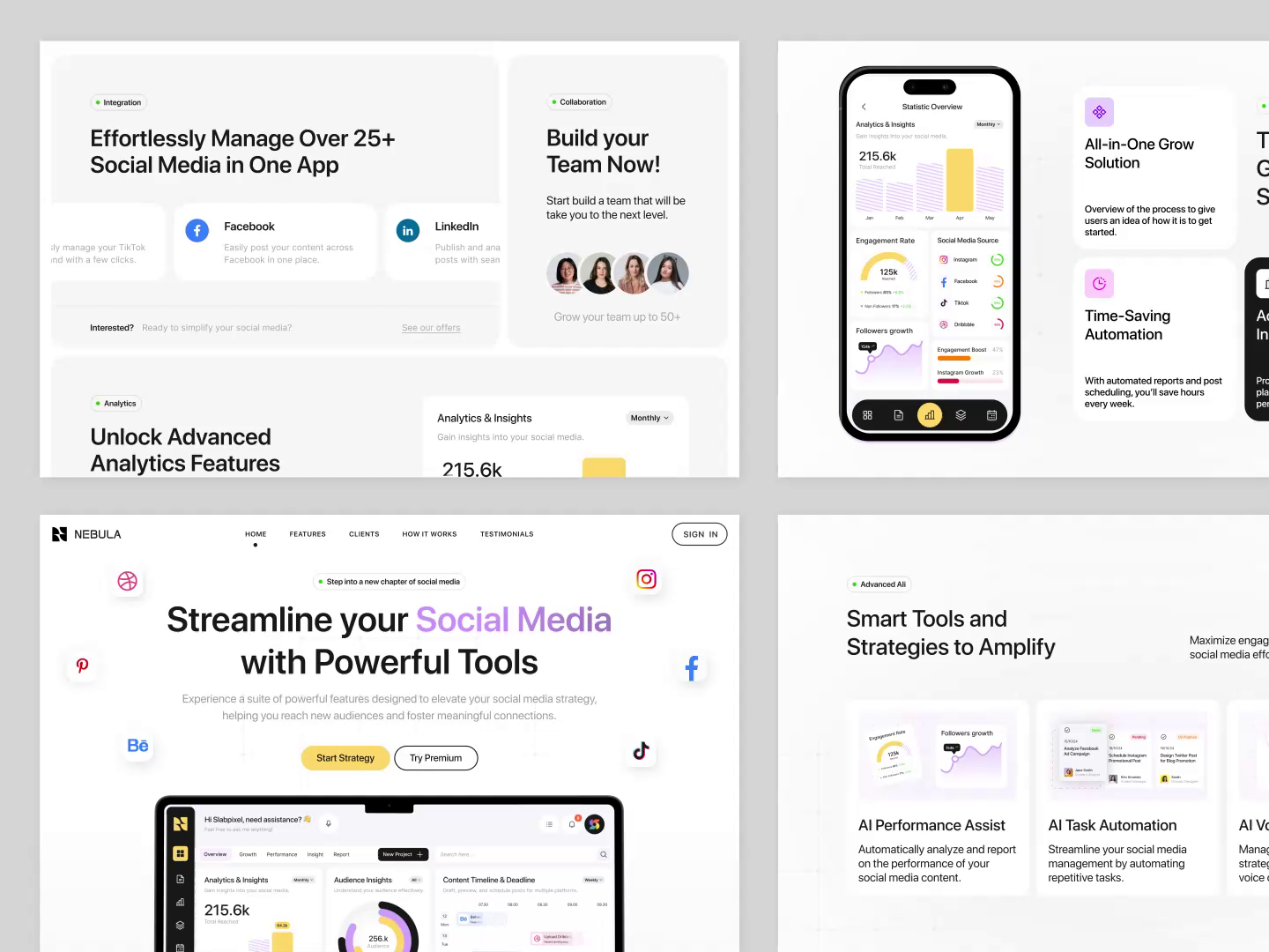 Nebula : Social Media Management - Landing Page by SlabPixel Designer ...