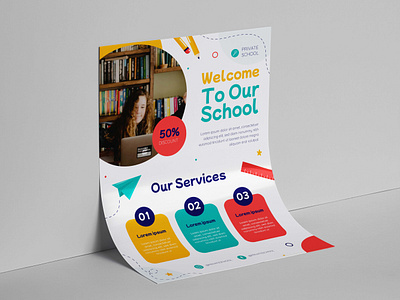 Education school flyer design brochure brochure design e learning e learning flyer education flyer flyer design kids kids school online education online school print design school school flyer