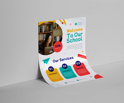 Education school flyer design brochure brochure design e learning e learning flyer education flyer flyer design kids kids school online education online school print design school school flyer