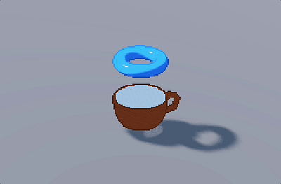 Torus 2d 3d pixel art