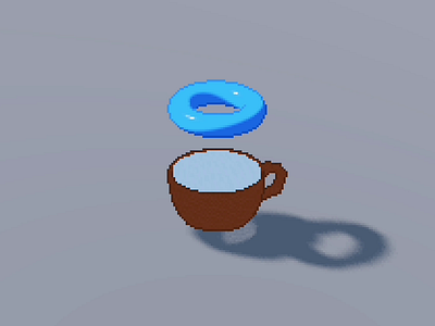 Torus 2d 3d pixel art