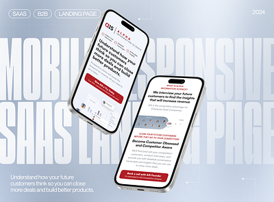 B2B Landing Page - Mobile Responsive ai design ai landing page b2b clean futuristic landing page light theme minimalist minimalist design mobile design responsive saas ui design ui mobile web 3 web design white