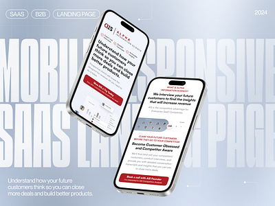 B2B Landing Page - Mobile Responsive ai design ai landing page b2b clean futuristic landing page light theme minimalist minimalist design mobile design responsive saas ui design ui mobile web 3 web design white