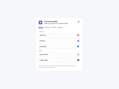 Connect Crypto Wallet connect metamask connect wallet crypto wallet ui uidesign uiux wallet wallet connect web3 web3 ui web3 ui design
