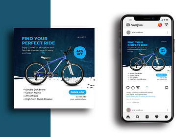 Boost Your Bike Sales with Instagram Ads 3d ads animation best design bicycle branding creative design design flyer template logo motion graphics ui