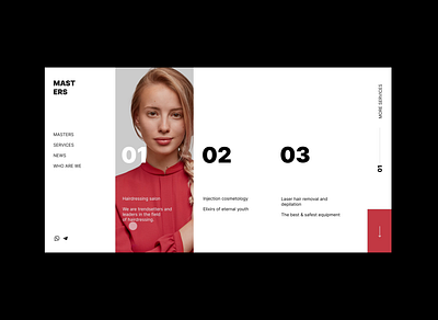 Project: A concept on the theme of the women's beauty industry 3d animation artist branding design graphic design illustration logo minimal motion graphics red ui ux vector work