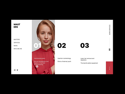 Project: A concept on the theme of the women's beauty industry 3d animation artist branding design graphic design illustration logo minimal motion graphics red ui ux vector work