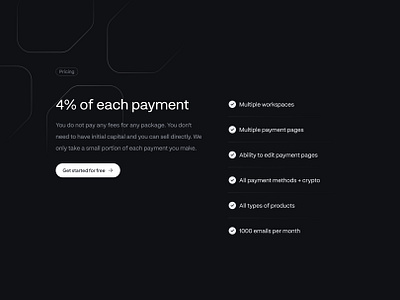 Pricing Fee b2b cta dark fee landing price pricing saas ui