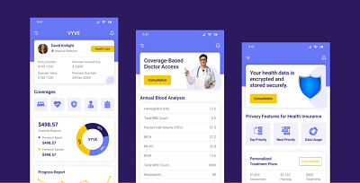 Insurance Mobile App app application creative doctor insurance mobile