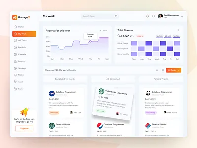 Service Management (My Work) agency management clean dashboard designer my work service management task management uiux webapp