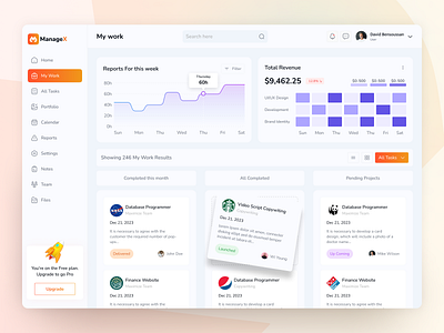 Service Management (My Work) agency management clean dashboard designer my work service management task management uiux webapp