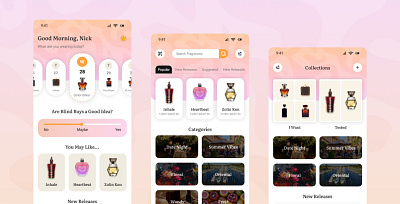 Perfume Appliaction Design app application creative fregrance mobile app perfume