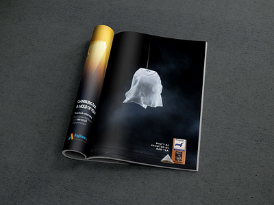 HAUNTED BY BAD TEA? art direction branding design graphic design magazine ad midjourney typography