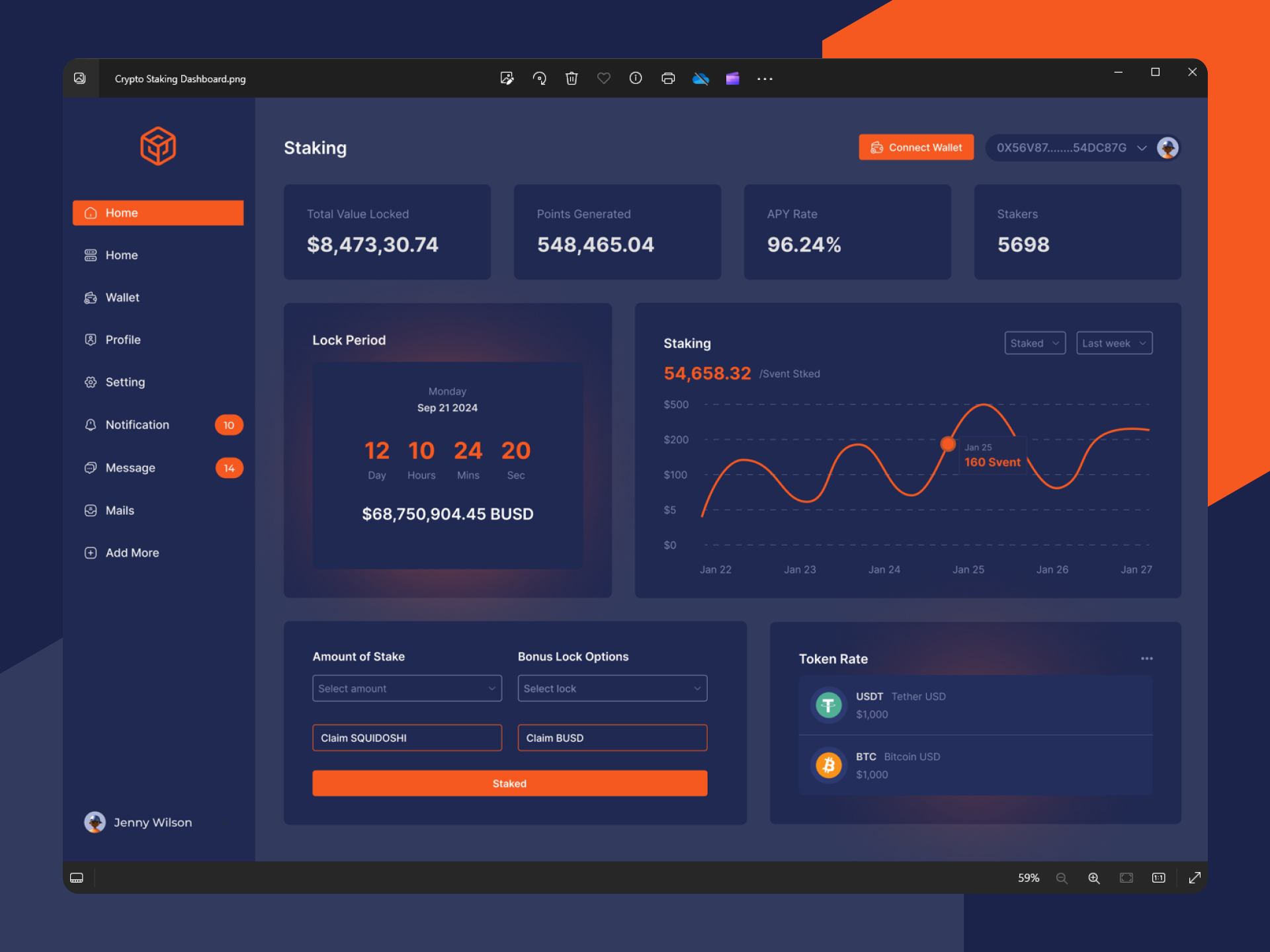 Crypto Staking Dashboard Design | UI/UX by Bishwajit Roy on Dribbble