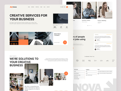 Creative Agency Website - Innova agencywebsite cleanlayout colorpalette creativeagency creativeportfolio designinspiration dribbbleshots frontenddesign landingpage minimalistic moderndesign responsivedesign typography uiux userexperience uxdesign webdesign webdevelopment websitedesign