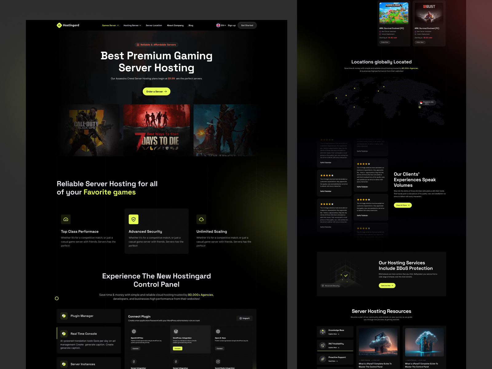 Example of Gaming Server Website Design UI/UX