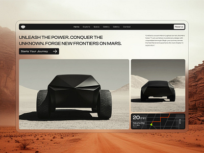 OrbitTruck car hero section landing page ui ui design ui ux web web design website