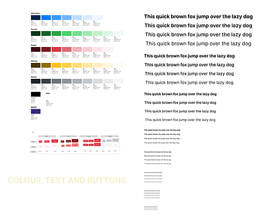 text colour and buttons ui