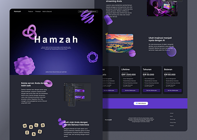 Hamzah - bot service landing page design service subscriber ui uiux