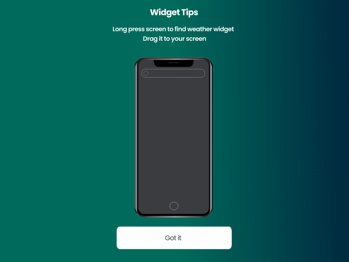 Select widget to show on the home screen animation graphic design motion graphics