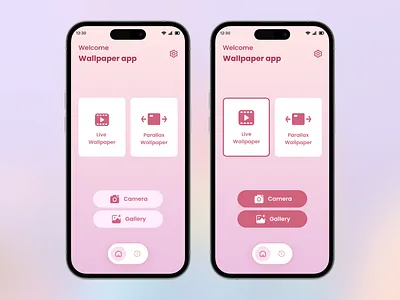 Wallpaper App UI appconcept appdesign appinterface appui creativeui designinspiration designshowcase dynamicui interactivedesign livewallpapers mobileappdesign mobileui moderndesign parallaxdesign uidesign uiinspiration uxdesign visualdesign wallpaperapp wallpaperdesign