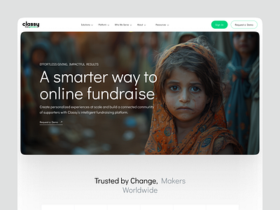 Online Fundraising Website charity donate donation funding fundraising fundraising landing page fundraising website header hero home page online fundraising organization shasanko das web design