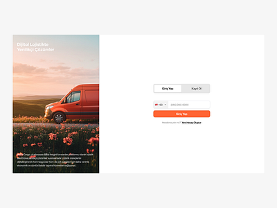 Digital Logistics Platform Login Page – Innovative Solutions for figma freightmanagement login loginpage loginscreen logisticsplatform transportation ui