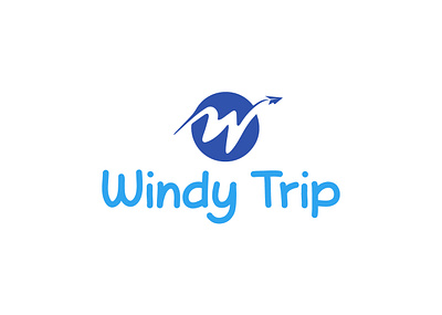 windy trip logo design 3d animation branding graphic design logo motion graphics ui