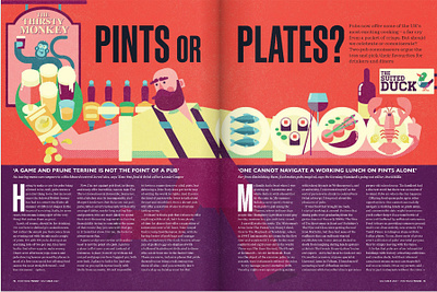 A Pub's Purpose X Donough O'Malley character editorial newspaper restaurant texture waitrose