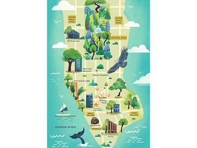 Manhattan Mapped X Li Zhang childrens book landmarks manhattan map publishing