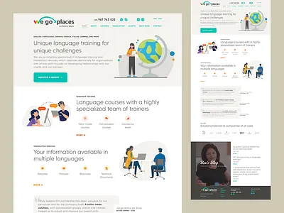 Bilingual WordPress Website for Language Training Company web development