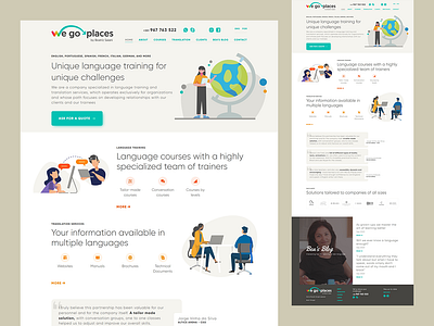 Bilingual WordPress Website for Language Training Company web development