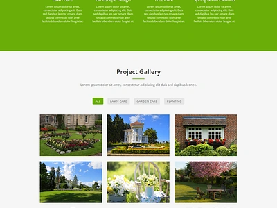 Landscaping services website ui/ux design in Figma animation figma ui ux