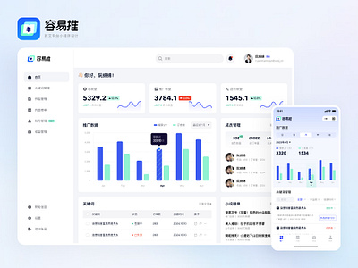 Dashboard & WeChat Mini Program for The Tweeting Platform app dashboard design icon platform saas ui ux wechat wechat mini program