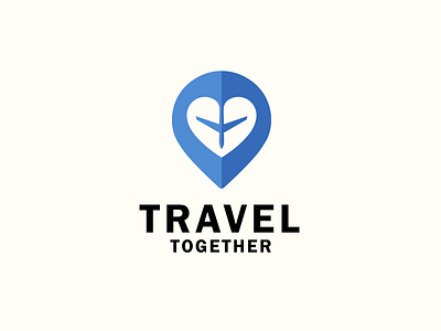 TRAVEL TOGETHER logo minimal simple logo travel