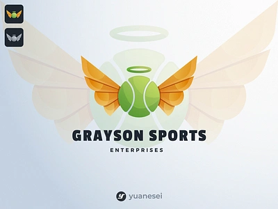 GRAYSON SPORTS ENTERPRISES app branding colourful education esport logo gradient logo graphic designer logo logo designer logo maker multimedia tennisball ui ux