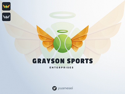 GRAYSON SPORTS ENTERPRISES app branding colourful education esport logo gradient logo graphic designer logo logo designer logo maker multimedia tennisball ui ux