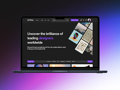 Artflow - Website for Creative People animation creative design online ui ux website