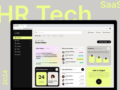 Employee Management SaaS b2b dashboard desktop hr hr tech management neon saas ui web