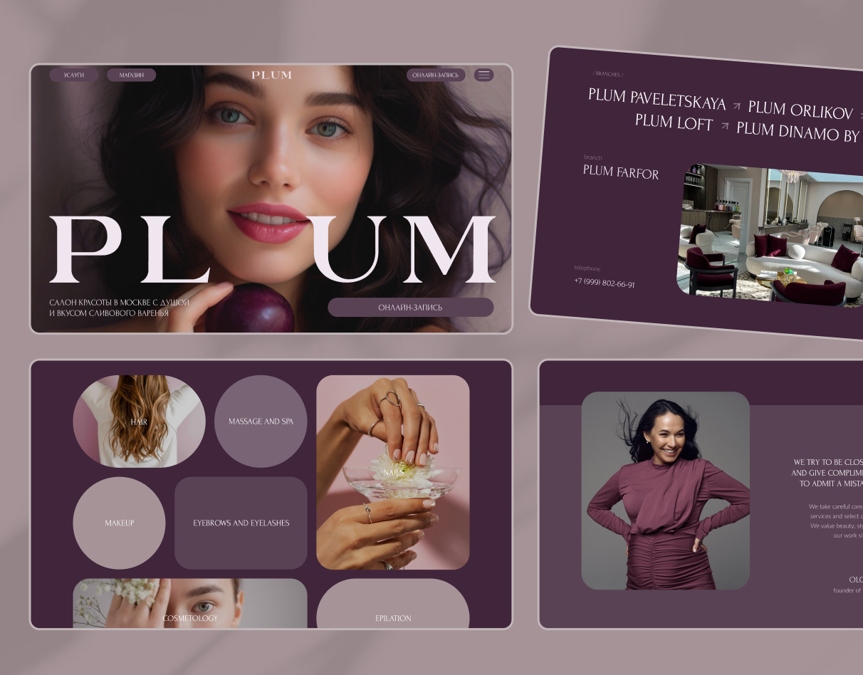 Сorporate website for a beauty salon beauty beauty salon business landing landing page site web web design web development webflow webflow website website website design
