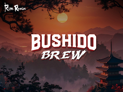 Bushido Brew Web Design branding bushido cartoon coffee design graphic design illustration japan layout logo samurai sunset ui ux web design website design wireframe