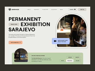 Website for Museum of War — WarChilds art design hero hero inspiration home page interface museum ui uiux ux web web design website