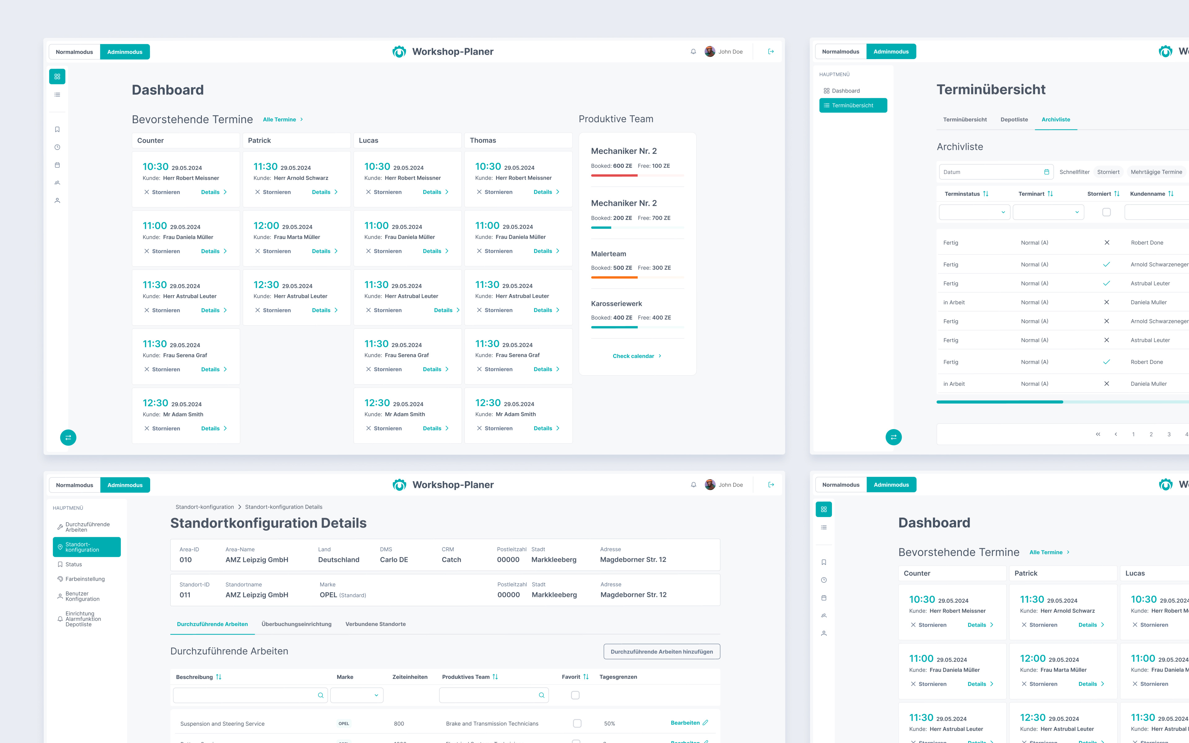 Workshop-Planer scheduler ux workshop